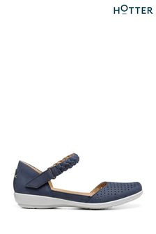 Hotter Blue Blake Touch-Fastening Mary Jane Shoes