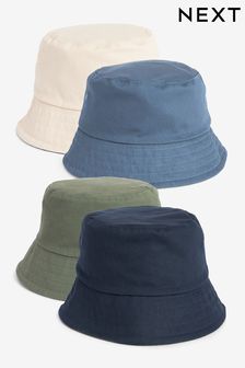 Blue/Khaki Green Reversible Bucket Hats 2 Pack (U67511) | £20