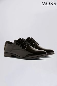 Moss Bros Mayfair Black Patent Dress Shoes