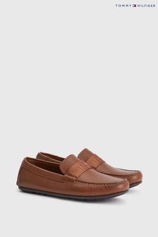 Tommy Hilfiger Purple Leather Loafers