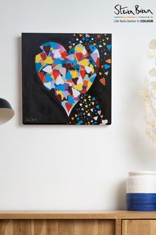 Steven Brown Art Black Heart of Hearts Medium Canvas Print