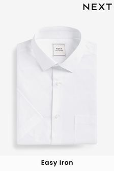 White Slim Fit Short Sleeve Easy Care Shirt (U68627) | £16