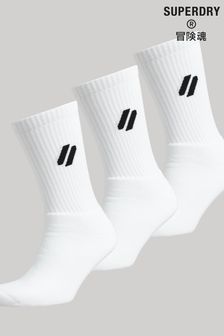 Superdry White Sport Coolmax Crew Socks (U69177) | £20