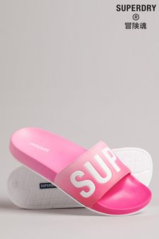 Superdry Pink Code Dip Dye Sliders
