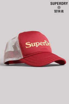 Superdry Red Vintage Graphic Trucker Cap