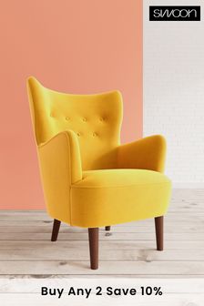 Swoon Ludwig Chair Easy Velvet - Turmeric Yellow
