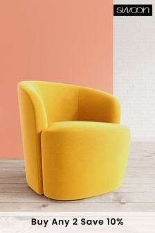 Swoon Ritz Chair Easy Velvet - Turmeric Yellow