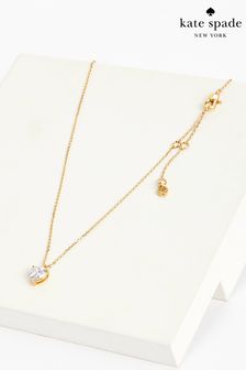 Kate Spade New York Gold Chain & Silver Stone Pave Heart Necklace