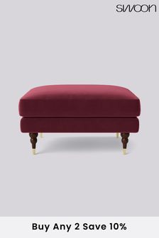 Swoon Charlbury Ottoman Easy Velvet - Bordeaux Red (U70031) | £380