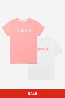 Calvin Klein Underwear Girls T-Shirt Set in Pink