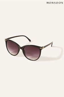 Monsoon Black Diamante Trim Easy Cateye Sunglasses (U71398) | £19