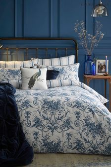 Laura Ashley Midnight Blue Tuileries Duvet Cover And Pillowcase Set (U71412) | £45 - £80