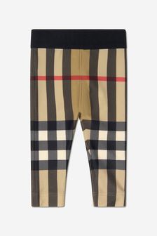 Burberry Kids Baby Girls Branded Gina Joggers in Beige