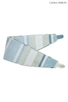 Set of 2 Seaspray Blue Awning Stripe Tie Backs