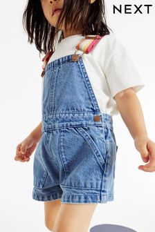 Denim Rainbow Strap Dungarees (3mths-7yrs) (U73770) | £16 - £20