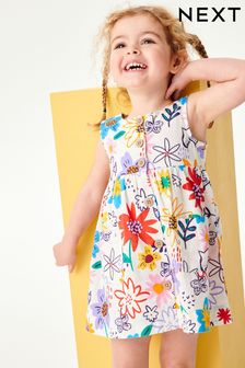 Floral Print Button Front Cotton Dress (3mths-8yrs) (U75157) | £10 - £13
