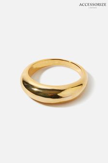 Accessorize Gold-Plated Chunky Band Ring