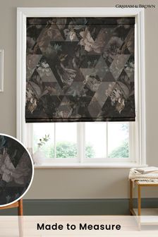 Graham & Brown Moonstone Black Timepiece Made to Measure Roman Blinds
