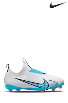 Nike White Jr. Mercurial Zoom Vapor 15 Firm Ground Football Boots Prefer (U79006) | £60