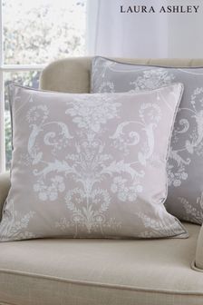 Laura Ashley Josette White/Dove grey Cushion Cover 30 X 50cm 
