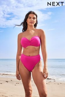 Pink Shaping Padded Wired Bandeau Bikini Top (U80655) | £24