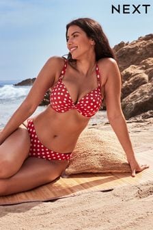 Terracotta Spot Shaping Padded Wired Bikini Top (U80656) | £25