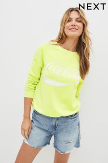 Lime Green Coca-Cola® Graphic Sweatshirt (U80690) | £32