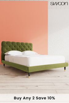 Swoon Fern Green Burbage Easy Velvet Bed (U81285) | £750 - £800