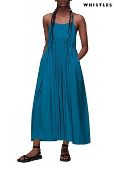 Whistles Blue Carmen Trapeze Dress (U81436) | £129