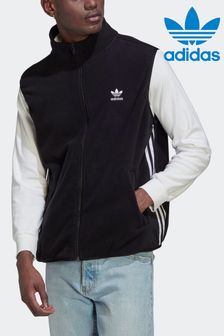 adidas Originals Black Adicolor 3-Stripes Fleece Vest
