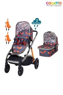 Cosatto Orange Wow XL Mister Fox 3 In 1 Pushchair Travel System (U83585) | £925