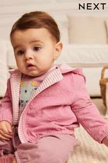 Pink Lightweight Crinkle Baby Jacket (0mths-2yrs) (U83660) | £16 - £18