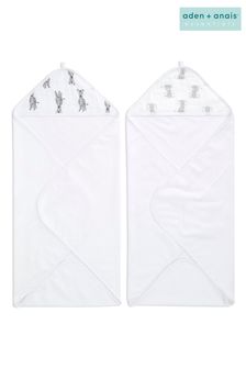aden + anais™ Essentials Hooded Towel Safari Babes 2 Pack (U83818) | £22
