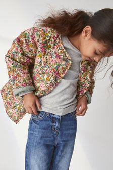 Pink Floral Soft Quilted Shacket (3-16yrs) (U84004) | £26 - £32