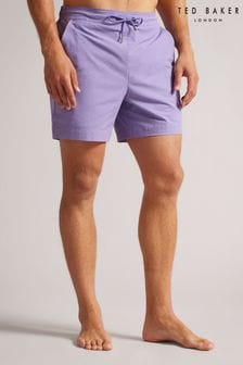 Ted Baker Purple Plain Textured Swim Shorts (U84018) | £60