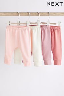 Pink Baby Leggings 4 Pack (0mths-2yrs) (U86410) | £13 - £15