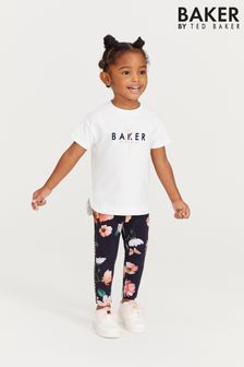 Baker by Ted Baker Navy Floral Legging and T-Shirt Set (U86493) | £33 - £40