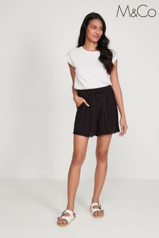 M&Co Black Crinkle Shorts (U86600) | £20