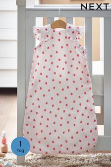 Pink Strawberry Baby 100% Cotton 1 Tog Sleep Bag (U87172) | £26 - £30