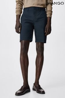 Mango Blue Chino Bermuda Shorts