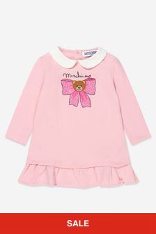 Moschino Kids Baby Girls Teddy Bear Bow Dress