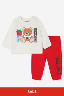Moschino Kids Baby Hooded Bear Print Tracksuit