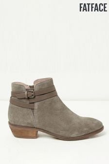 FatFace Grey Ava Ankle Strap Boots (U88142) | £79