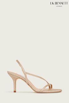 L.K.Bennett Gold Neave Fine Strap Sandals