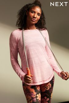 Pink Next Active Lightweight Stitch Detail Long Sleeve Top (U90546) | £20