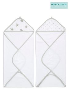 aden + anais Essentials Dusty Hooded Towels 2 Pack (U91644) | £22