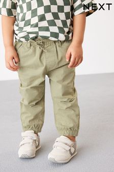 Khaki Green Pull-On Utility Trousers (3mths-7yrs) (U91930) | £14 - £16