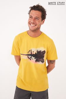 White Stuff Yellow Dip Dye Graphic T-Shirt (U92718) | £28