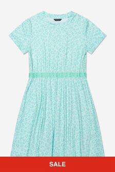Guess Girls Fit And Flare Dress in Green