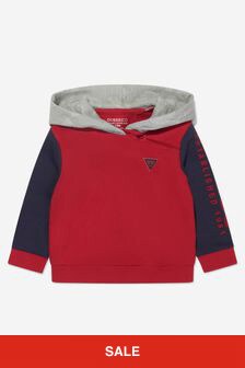 Guess Baby Boys Logo Hoodie in Red